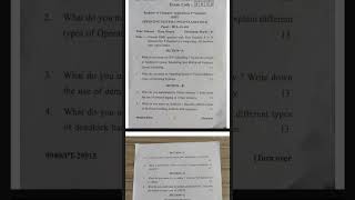 BCA 2023 Operating system concepts and linux question paper sem 4 bca exam bcadegree study [upl. by Alyad]