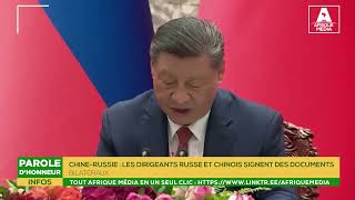 CHINE  RUSSIE  LES DIRIGEANTS RUSSE ET CHINOIS SIGNENT DES DOCUMENTS BILATÉRAUX [upl. by Yrolam801]