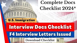 2024 Visa Interview Documents Checklist amp F4 Interview Letters  Mumbai  NVC  USA [upl. by Ofilia]