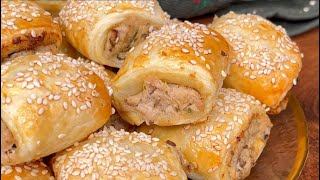 Bouchées feuilletées au Thon  Parfait pour un Dîner de Fêtes  Apéro rapide [upl. by Acireed]