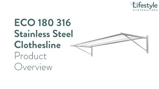 Eco 180 316 Stainless Steel Clothesline Product Overview  Lifestyle Clotheslines [upl. by Laram]