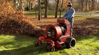 Leaf Cleanup Blowing leaves with a 3 man crew [upl. by Aufa]