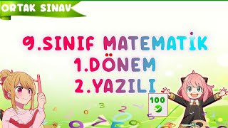 9 Sınıf Matematik 1 Dönem 2 Yazılı Test 2024 [upl. by Sudnor281]