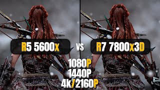 AMD Ryzen 5 5600x vs Ryzen 7 7800x3D  1080p 1440p 4K  Ultimate Comparison  4070 Ti Super [upl. by Ayotel1]