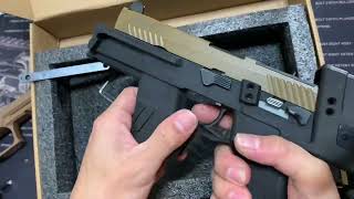 SIG airsoft M17 M18 MP SMG Kit unboxing install Flux MP17 style [upl. by Sascha]