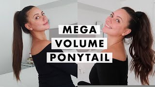 Ponytail Styling Hacks  How to Get More Volume [upl. by Ahsiekam]