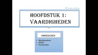 vmbo Hoofdstuk 1 Vaardigheden Omrekenen [upl. by Holey]