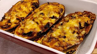 AUBERGINES FARCIES au four GRATINÉES 🍆 Recette végétarienne❗ ❤topchef🇺🇲 [upl. by York]