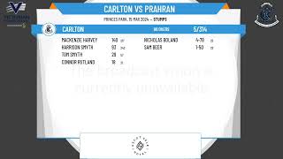 Victorian Premier Cricket  Kookaburra Mens Firsts  Preliminary Final  Carlton v Prahran  Day 1 [upl. by Catriona]