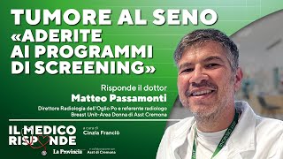 Tumore al seno «Aderite ai programmi di screening» [upl. by Posehn]