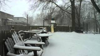 SNOW Feb 4 2014 Leavenworth KS Time Lapse [upl. by Ycnej]