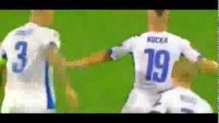 Slovakia vs Spain 10 Goal Juraj Kucka Free Kick [upl. by Merry170]