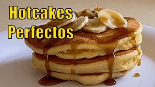 ¿COMO HACER HOT CAKES ESPONJOSOS Receta fácil [upl. by Atteselrahc980]