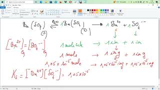 Calcul du produit de solubilité du sulfate de Baryum [upl. by Annayar]