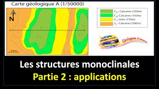 Les étapes de la réalisation le la coupe géologique dune structure monoclinale Patrie 22 [upl. by Nodnalb]