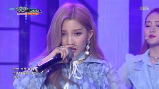 뮤직뱅크 Music Bank  LATATA  여자아이들 LATATA  GIDLE20180608 [upl. by Rickey]