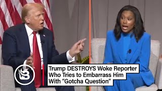 Donald Trump FIRES BACK at RaceBaiting quotJournalistquot in VIRAL Moment [upl. by Eraste380]