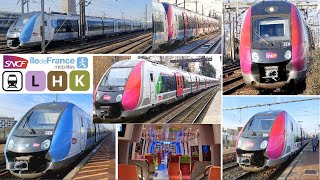 Trains in ÎledeFrance Compilation Transilien Ligne HKJ  Euro Express [upl. by Ettevey]