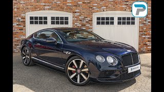 2015 65 BENTLEY CONTINENTAL GT S 40 V8 IN IMPERIAL BLUE METALLIC WITH CAMEL QUILTED LEATHER [upl. by Karmen]