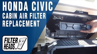 How to Replace Cabin Air Filter Honda Civic 2006  2015 [upl. by Bernelle]