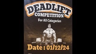 We Will Going Live On 1 December 2024 FOR Deadleft Competition deadlift pumpingsweat [upl. by Nwahsauq826]