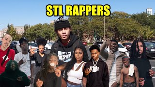 DO RANDOM STRANGERS KNOW WHO CTS LUH WICK KARMA2ZZ CURRY B AND MORE… 10 STL RAPPERS [upl. by Namwob]