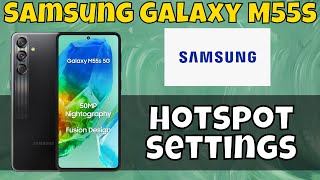 How to Enable Mobile Hotspot Samsung Galaxy M55s  Hotspot settings latest [upl. by Wynne]