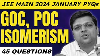 GOC POC amp Isomerism  JEE Main 2024 January Attempt PYQs  Chaitanya Sir  DexterChem [upl. by Eeloj836]