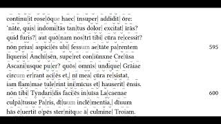 Aeneid Book II 559633 Latin Reading Hexameters [upl. by Kilar]