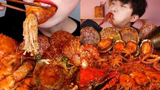 KOREAN MUKBANGERS SPICY SEAFOOD MUKBANG  RANDOM COMPILATION [upl. by Zellner]