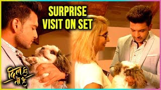 Karan Kundras Girlfriend Anusha Dandekar Pays SURPRISE VISIT On The Set  Dil Hi Toh Hai [upl. by Boutis9]