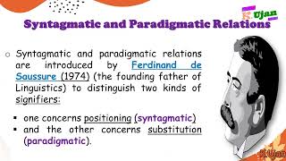 Syntagmatic and Paradigmatic Relationship in Linguistics [upl. by Rush]