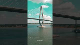 347m long APL Southampton Vessel passing Under the Arthur Ravenel Jr Bridge 😍 cargoship usa [upl. by Edivad983]