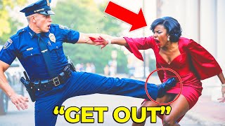 Racist Cop Kicks Black Billionaire Woman  You Won’t Believe Who Was Watching [upl. by Aseena]