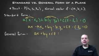 Standard vs General Form of a Plane [upl. by Rinna]