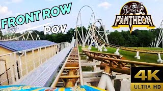 Pantheon  Busch Gardens Williamsburg  FRONT ROW POV  4K [upl. by Aiclid]