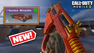 New RAZORBACK  Metropolitan With Best Gunsmith Class Setup  Fast ADS  High DAMAGE  Season 3 CODM [upl. by Lorola878]