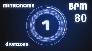 드럼존 메트로놈  80 BPM  Metronome  Click amp Voice  1 hour [upl. by Elspet104]