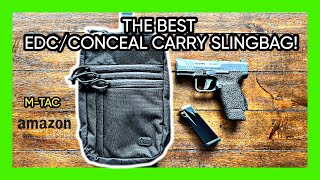 THE BEST CONCEAL CARRY HOLSTER BAG 💯 MTAC SLINGBAG REVIEW 👌🏽 [upl. by Proulx119]