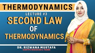 Thermodynamics  Lec  3  Second Law of Thermodynamics  Dr Rizwana Mustafa [upl. by Mallina]