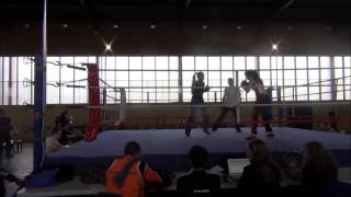 Gala Savate Cournon 2014  POULE 2 F60  SICLET Flavie vs DJORDJEVIC Alexandra [upl. by Elegna]