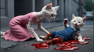 Kitten Becomes Police to Avenge Her Mom 🐱👮‍♀️💔cat cute ai catlover catvideos cutecat aicat [upl. by Aicinoid335]