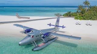 Most exclusive seaplane in the Maldives flight to Soneva Fushi AMAZING [upl. by Aecila482]