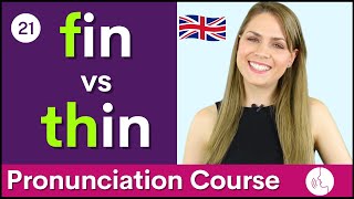 Practice Your English Pronunciation f vs th θ Sounds  Course 21 [upl. by Bonnes]