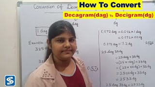 Conversion of Decagram To Decigram  Dag To dg  how To Convert Decagram To Decigram [upl. by Eelreveb3]