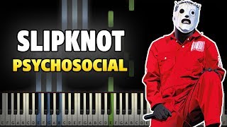 Slipknot  Psychosocial Piano Tutorial Synthesia cover  midi [upl. by Lsiel]