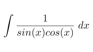 Method 2 Integral of 1sinxcosx substitution [upl. by Chenee]