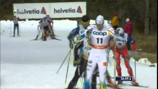 Cross Country Skiing Tour de Ski Pursuit 25 Km Free Men Toblach 08012015 [upl. by Latsyrcal131]