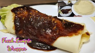 LUMPIANG SARIWA WRAPPER RECIPE  Homemade Fresh Lumpia WRAPPER [upl. by Natehc761]