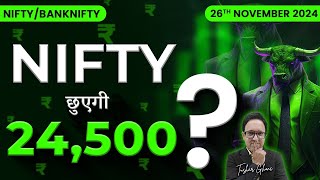 Nifty Prediction amp Bank Nifty Analysis for Tuesday  26th November 2024  Banknifty Tomorrow [upl. by Anallij777]